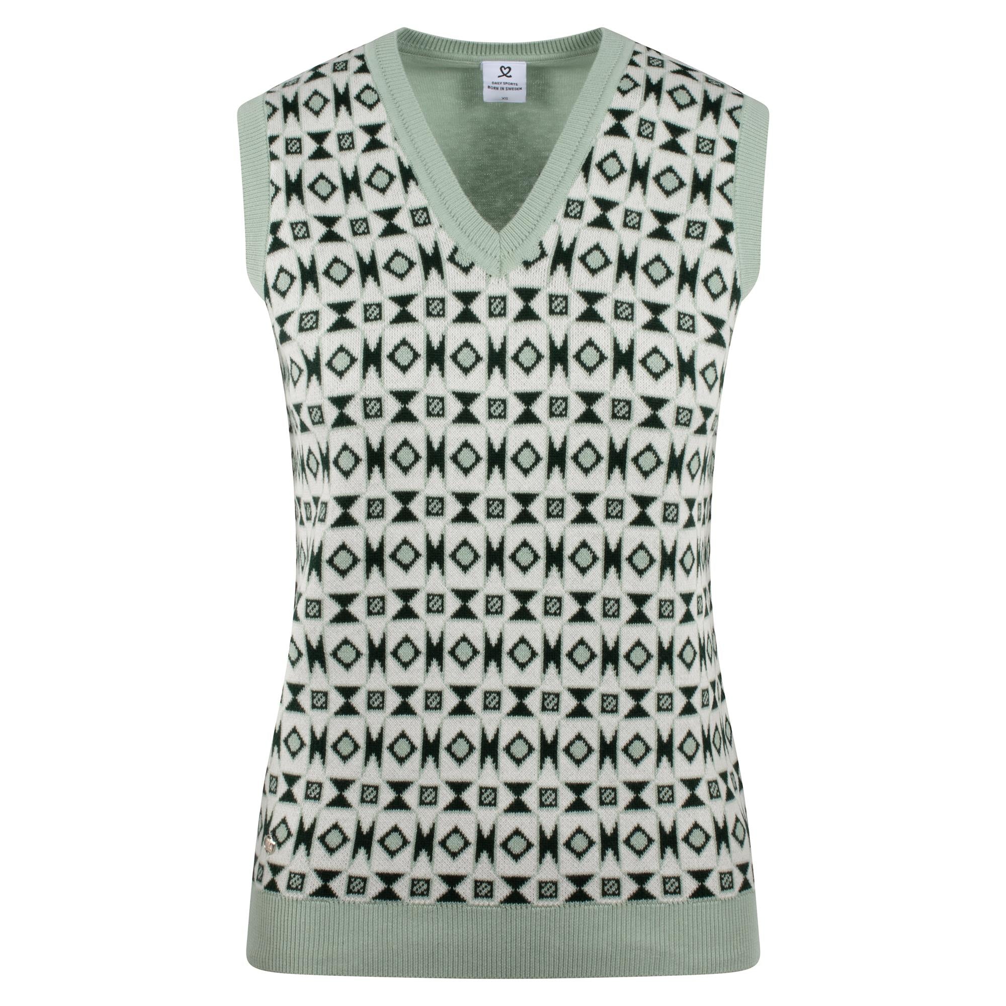 Daily Sports Margate Ladies Knitted Golf Vest Foam Green